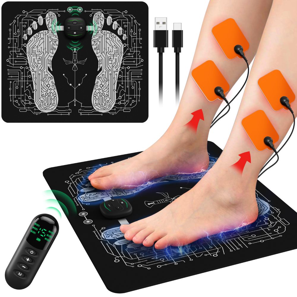 Siseca EMS Foot Stimulator, Foot Massager Mat – Foot Stimulator Pad – Foldable Feet and Massage Machine for Improved Muscle Performance and Fatigue Relief, EMS Foot Stimulator-05